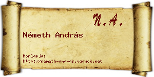 Németh András névjegykártya