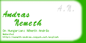 andras nemeth business card